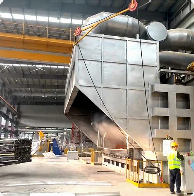 Pengumpul debu di pabrik metalurgi